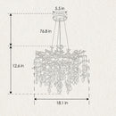 6-Light Chandelier Crystal Ceiling Lamp - Gold Finish