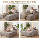 Convertible Chaise Lounge Sleeper Sofa with Cup Holders & Pillows