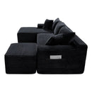 106.3" U-Shaped Cloud Sectional Sofa with Deep Seat by HouseOfZazla