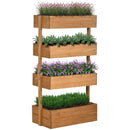 Outsunny Vertical Garden Planter - Wooden 4 Tier Planter Box