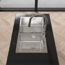 Stainless Steel Kitchen Sink, 32"x19" Double Bowl in Brushed Nickel by HouseOfZazla