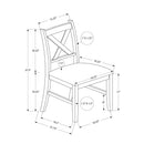 Dining Chair Side, Upholstered For Dining Room, Transitional (Set of 2)