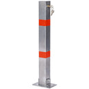 Square Parking Bollard Pole Barrier With Lock for Car Parking Protection and Home Garage by HouseOfZazla