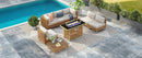 K&K 8-Piece Patio Furniture Set with Fire Pit Table by HouseOfZazla