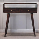Solid Wood Curved Console Table by HouseOfZazla