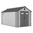 8x14Ft Resin Outdoor Storage Shed with Carpet by HouseOfZazla