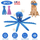 2Pcs Squeaky Dog Toys No Stuffing Crinkle Plush Octopus Dog Teething Toy Interactive Dog Toy Dog Training Toy For Puppy Small Medium Large Dog