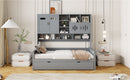 Daybed With All-In-One Cabinet And Shelf