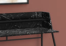 Computer Desk for Home Office with Marble Look and Storage Shelves by HouseOfZazla