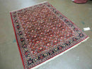 3' X 5' Handmade Knotted Indian Amritsar Floral Oriental Wool Red Rug Organic Nice