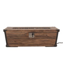 Outdoor Patio Rectangle Gas Burning Fire Pit - Wood Pattern by HouseOfZazla