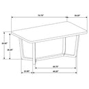 Sexton - Rectangular Dining Table With Base - Brown