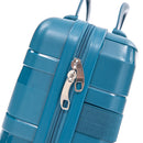 14"/20"/24"/28" 4-Piece PP Spinner Wheel Luggage Set with Cosmetic Case (Blue)