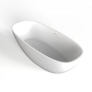 Soaking Bathtub, Freestanding, Solid Surface - Matte White by HouseOfZazla