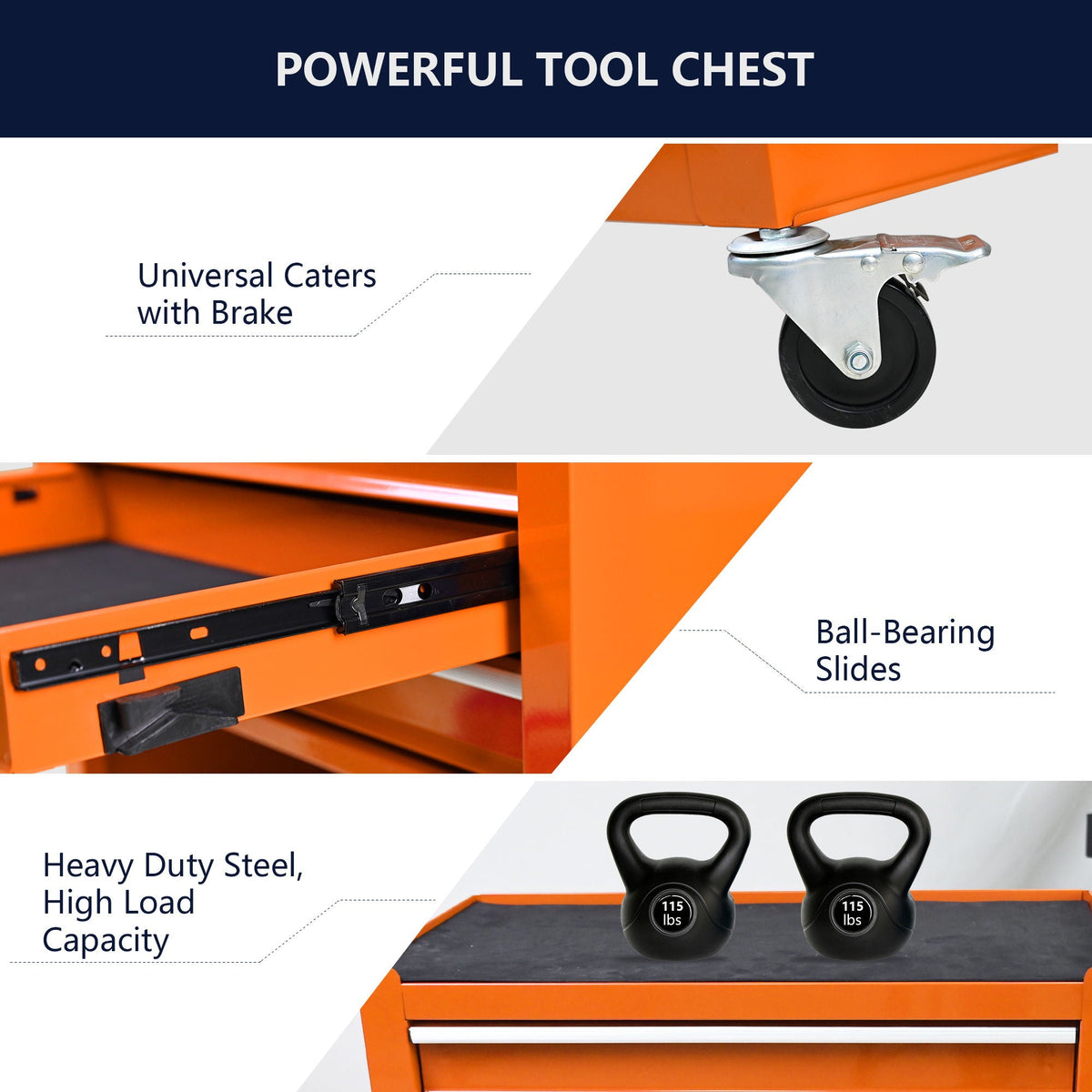 4 Drawers Multifunctional Tool Cart With Wheels, photo 33 of 38