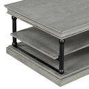 55.1" Wood Coffee Table with Storage Shelves by HouseOfZazla