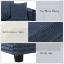 Oversized Loveseat Chaise With 2 USB Ports, 2 Cup Holders And 2 Throw Pillows by HouseOfZazla