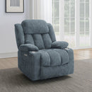 Beca - Upholstered Power Lift Recliner With Cupholders And USB Charging by HouseOfZazla