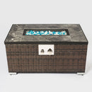 Outdoor Propane Fire Pit Table - Brown