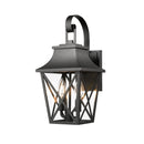 Black Outdoor Wall Lantern 2-Light