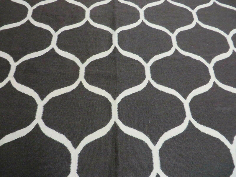 5' X 8' Modern Contemporary Hand Made Flat Weave Wool Rug Veg Dyes Nice