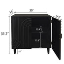 Modern Black Wood Storage Cabinet with Decorative Door by HouseOfZazla