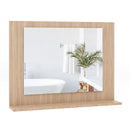 Rectangle Bathroom Mirror with Shelf 23.5 x 17.5 Inch and Wood Frame by LJGDeals