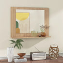 Rectangle Bathroom Mirror with Shelf 23.5 x 17.5 Inch and Wood Frame by LJGDeals