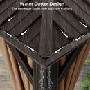 12' x 16' Double-Roof Hardtop Gazebo with Galvanized Steel Roof-Coffee by LJGDeals