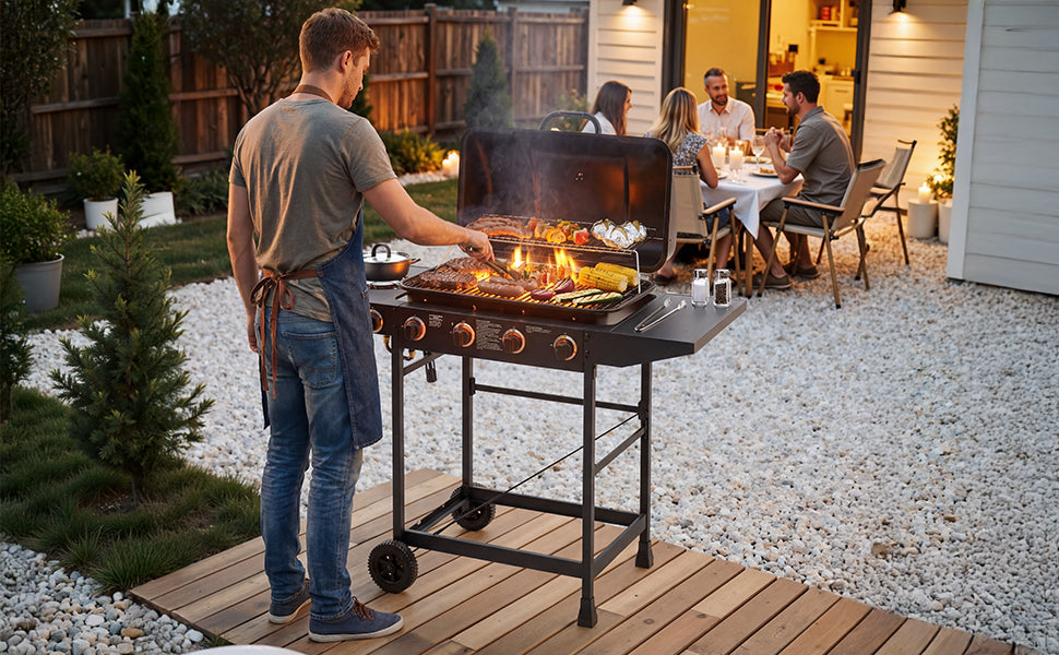 4 Burner Propane Gas BBQ Grill with Side Burner, photo 8 of 10