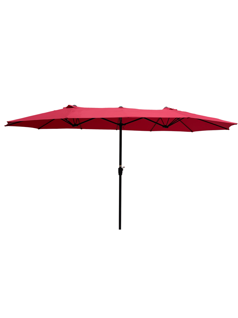 15Ftx9FtDouble-Sided Patio Umbrella Outdoor Market Table Garden Extra Large Waterproof Twin Umbrellas with Crank and Wind Vents for Garden Deck Backyard Pool Shade Outside Deck Swimming Pool