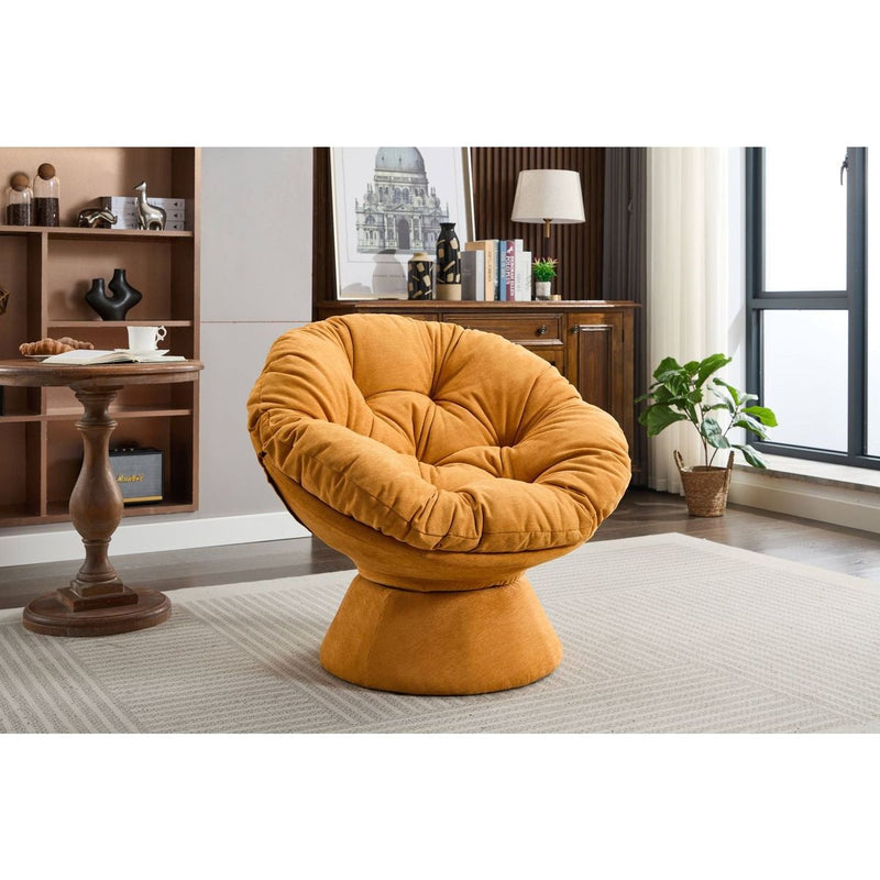 Oversized Swivel Accent Chair, 360 Swivel Barrel Chair, Papasan Chair for Living Room Bedroom