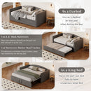 Daybed With Pop Up Trundle, Upholstered Sofa Bed