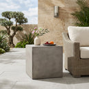 Outdoor MGO Square Side Table, Light by HouseOfZazla
