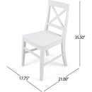 Acacia Wood Dining Chairs, White