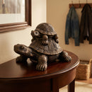 Vintage Bronze Stacked Turtle Statue
