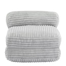 Latina Indoor Foldable Bean Bag Lounge Chair - Light Gray by HouseOfZazla