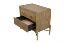 2 Drawer Nightstand With USB - Latte by HouseOfZazla