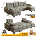 U-Shaped Sleeper Sofa With Pull Out Bed by HouseOfZazla