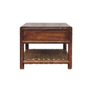Regency Woven Console Table with 4 Drawers, Open Slot