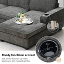 117.5" U-Shaped Sectional Sofa