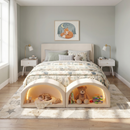 Queen Size Upholstered Platform Bed Frame