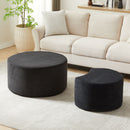 Modern Upholstered Round Coffee Table For Living Room (Set of 2) by HouseOfZazla