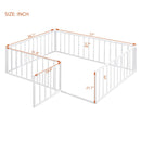 Metal Floor Bed Frame With Fence And Door by HouseOfZazla