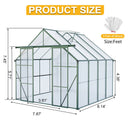 Double Door Polycarbonate house Raised Base And Anchor Aluminum Heavy Duty Walk In houses For Outdoor Backyard In All Season by HouseOfZazla