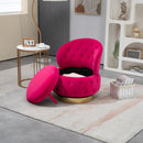 360 Degree Swivel Cuddle Barrel Accent Storage Chairs, Round Armchairs with Wide Upholstered, Fluffy Velvet Fabric Chair for Living Room, Bedroom, Office, Waiting Rooms