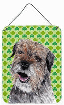 Border Terrier St Patrick's Irish Aluminium Metal Wall or Door Hanging Prints