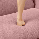 Modern Pink Polyester Ottoman