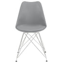 Padded Side Chair And Soft Upholstered Seat (Set of 2) - Gray