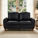 59" Classic Living Room Sofa Loveseat Faux Leather Couch by HouseOfZazla